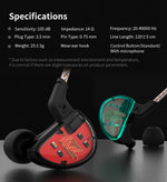 KZ AS10 5BA Balanced Armature Driver HIFI Bass Earphones