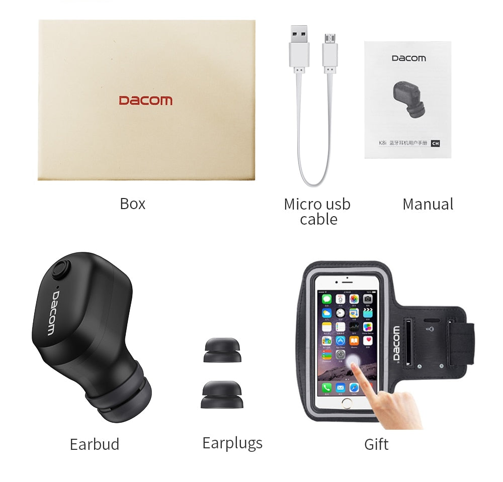 Dacom K8i Micro Mini Bluetooth Single Sport  Wireless Earbuds